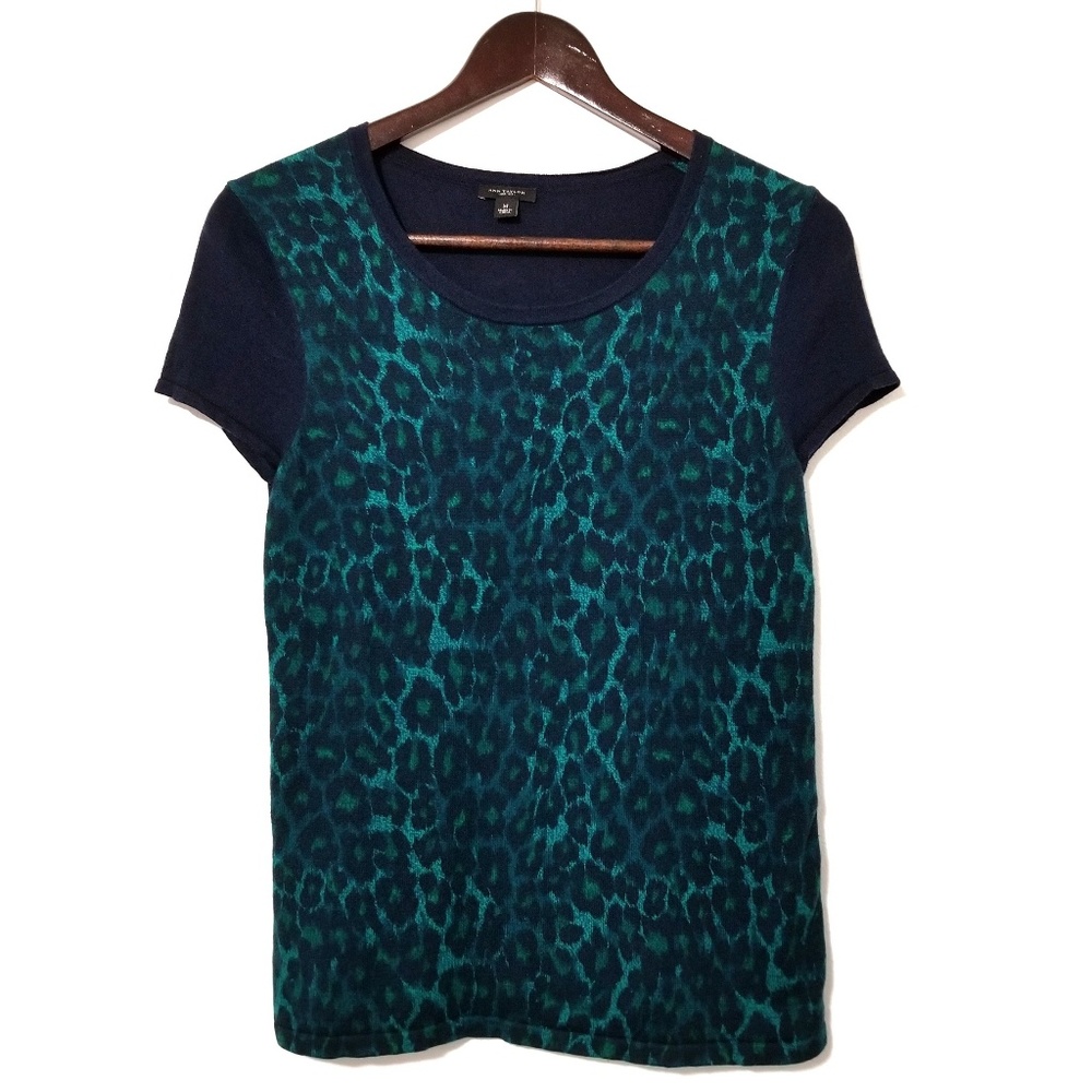Ann Taylor Leopard Print Knit Top